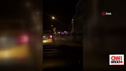 Takla atan araçtaki korku dolu bağrışlar görüntülere yansıdı | Video