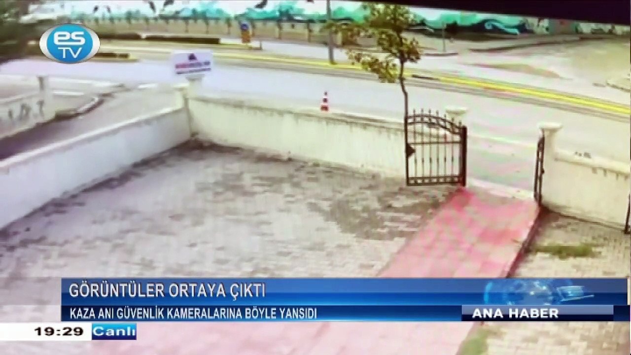 Kaza anı güvenlik kameralarına böyle yansıdı