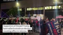 Protesters gather outside election centre in Maricopa as Biden's Arizona victory challenged