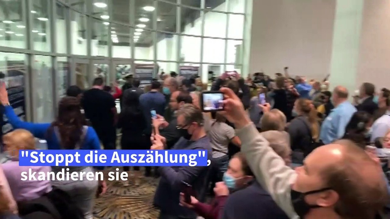 Michigan: Wütende Trump-Anhänger wollen Auszählungs-Stopp