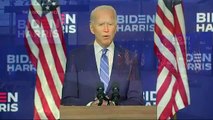 Biden projects optimism as votes are counted