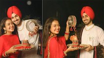 Neha Kakkar And Rohanpreet Singh Celebrate Their First Karwa Chauth