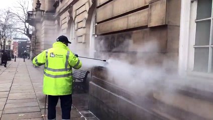 Graffiti at Sessions House, Lancaster Road, Preston