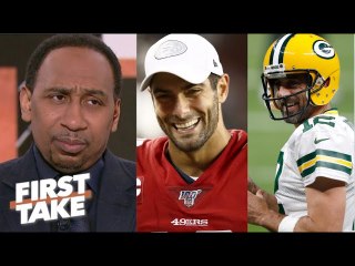 First Take | Stephen A. reacts to 49ers vs Packers week 9 without Jimmy G, Rodgers has easily game