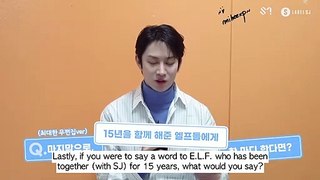 [ENG SUB] Super Junior's Confession to ELF #15thAnniv_WalkTogether