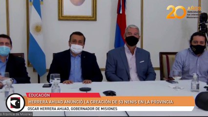 Herrera Ahuad anunció la creación de 53 NENIs en la provincia