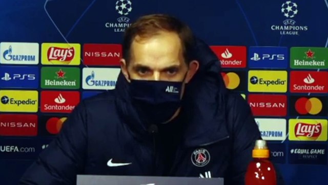 Football - Ligue des Champions - Thomas Tuchel en conférence de presse après Leipzig 2-1 PSG