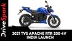 2021 TVS Apache RTR 200 4V | India Launch | New Riding Modes, Adjustable Suspension & Other Updates