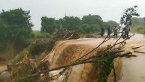 Road washed out by Eta's rushing floodwaters