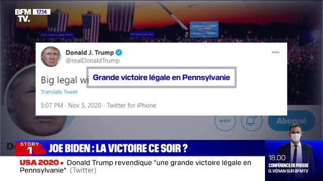 Donald Trump revendique une grande victoire légale en Pennsylvanie