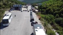 Report TV -Kuota u plotësa, të tjerët në pritje! Pamje me DRON nga situata në Kapshticë