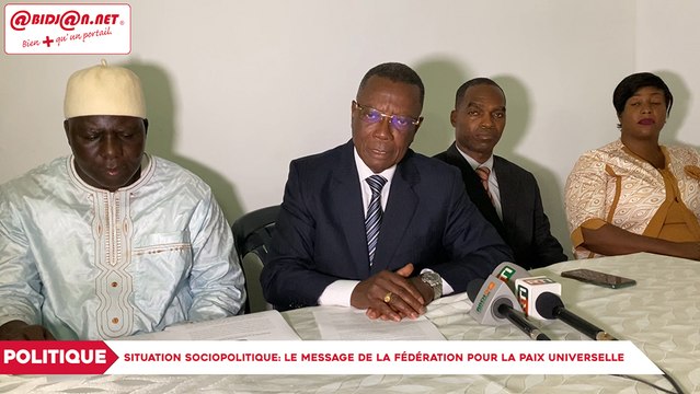 Situation socio-politique: Le message de la Fédération pour la paix universelle