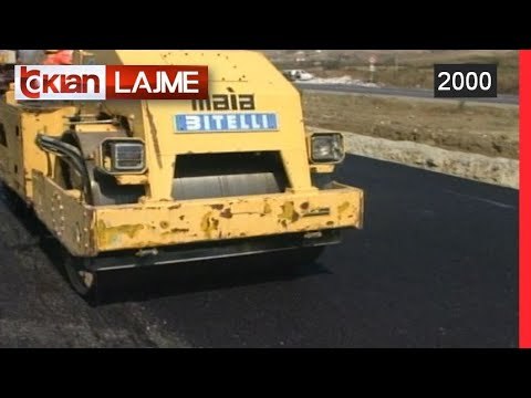 Drejt perfundimit asfatimi i autostrades Tirane-Durres (17 Shtator 2000)