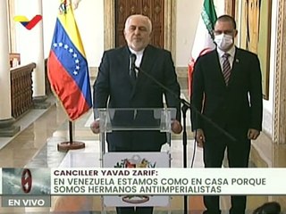 Canciller Yavad Zarif: Nuestros países tienen derecho a continuar con la cooperación en el área de defensa