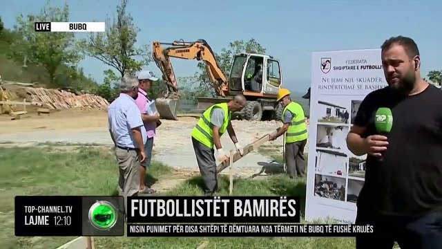 Futbollistët bamirës/ Nisin punimet për disa shtëpi të dëmtuara nga tërmeti në Bubq të Fushë Krujës