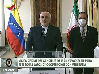 Canciller Yavad Zarif: Irán y Venezuela nunca se rendirán ante las sanciones de EE.UU.