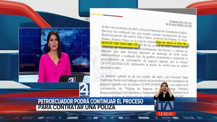 Petroecuador podrá continuar el proceso para contratar una póliza