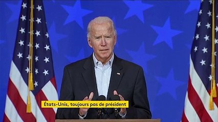 "La démocratie nécessite parfois de la patience" : Joe Biden dit n'avoir "aucun doute" sur sa future victoire