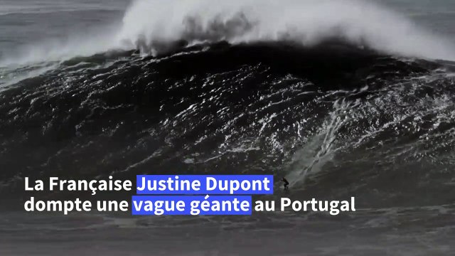 Surf : Justine Dupont dompte une vague géante à Nazaré