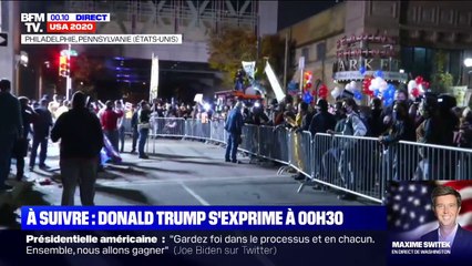 À Philadelphie, les supporters de Donald Trump et de Joe Biden face à face devant le centre de comptage des voix