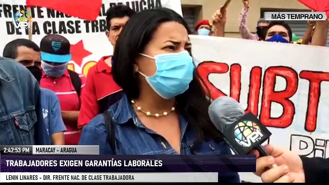 Trabajadores del estado Aragua exigieron garantías laborales  - VPItv