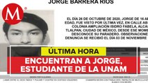 Hallan a Jorge Barrera, joven de Prepa 5 que desapareció tras broma de compañeros