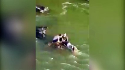 Médico do SAMU salta do helicóptero para salvar vítima de afogamento no Rio Ivaí