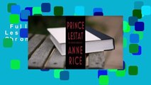 Full E-book  Prince Lestat (The Vampire Chronicles, #11)  Review