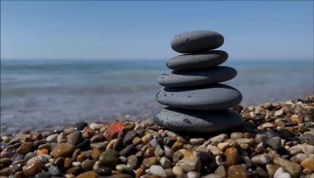 Calm Beach & River Relaxing Sound-Meditation,Yoga,Sleep (5 minutes)