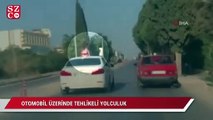 Otomobil üzerinde tehlikeli yolculuk