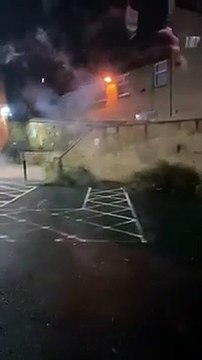 Hooligans fire fireworks at police officers on Bonfire Night in Brierfield