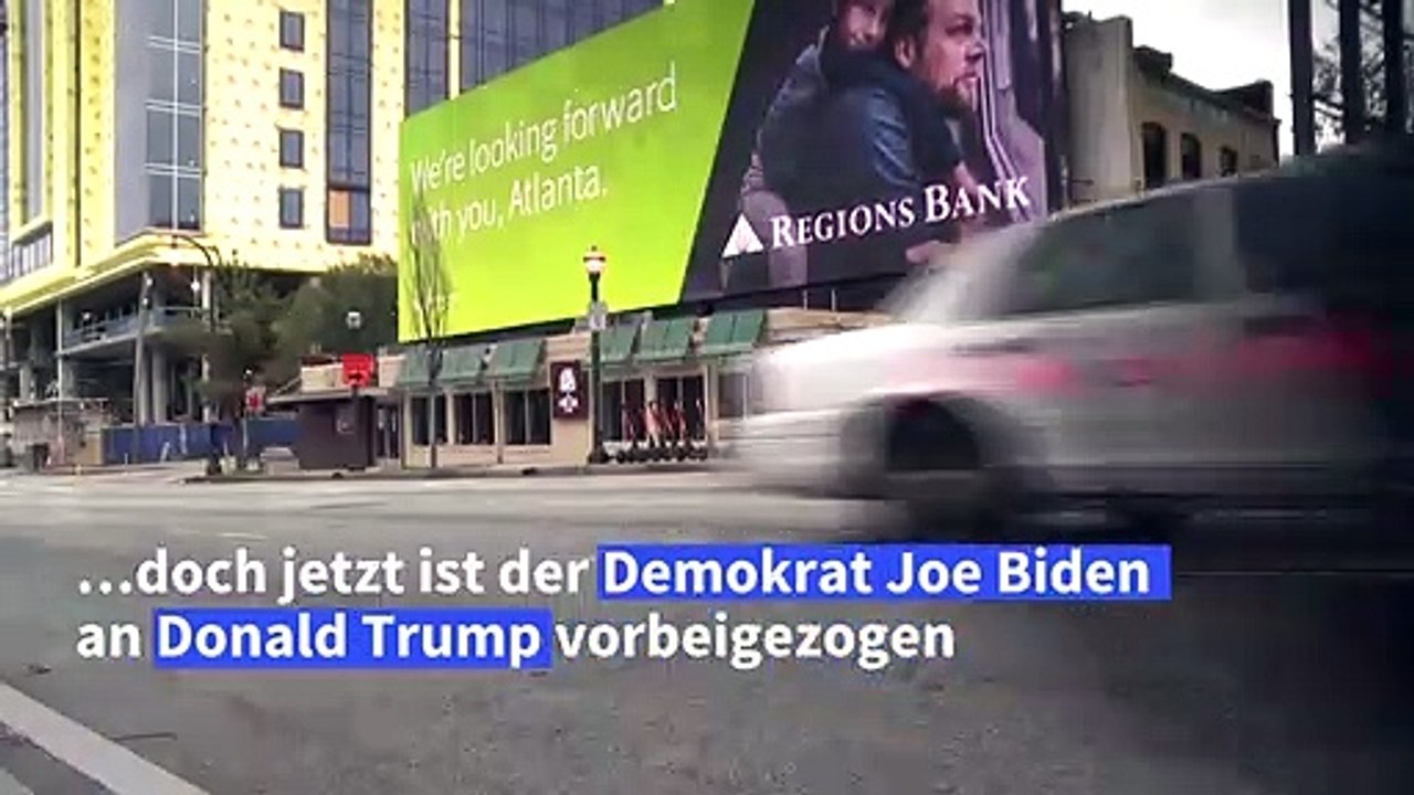 Biden zieht in georgia an trump vorbei