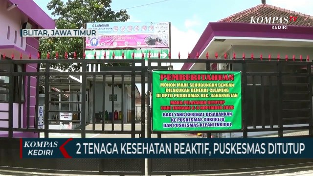 2 Tenaga Kesehatan Reaktif, Puskesmas Sananwetan Ditutup Sementara
