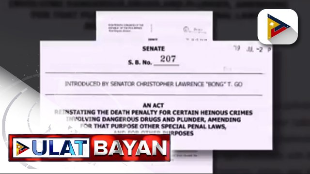 Sen. Go. isinusulong na isama ang kasong plunder sa mga hahatulan ng parusang kamatayan;Publiko, hati ang opinyon ukol sa isinusulong na death penalty para sa mga korap na opisyal
