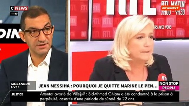 EXCLU - Jean Messiha explique dans Morandini Live sur CNews pourquoi il quitte Marine Le Pen - Tensions en fin d'interview avec Jean-Marc Morandini - VIDEO
