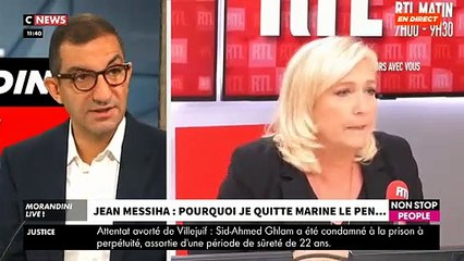 EXCLU - Jean Messiha explique dans "Morandini Live" sur CNews pourquoi il quitte Marine Le Pen - Tensions en fin d'interview avec Jean-Marc Morandini - VIDEO