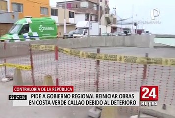 Скачать видео: Contraloría de la República pide a Gobierno Regional reiniciar obras en Costa Verde Callao