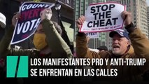 Los manifestantes pro y anti-Trump se enfrentan en las calles de Estados Unidos