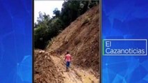 El Cazanoticias: un derrumbe en la vereda La Paila deja sin paso a los habitantes de Aranzazu, Caldas