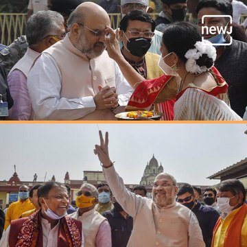 Amit Shah Prays At Dakshineswar Kali Temple, Urges People To Restore Pride Of West Bengal