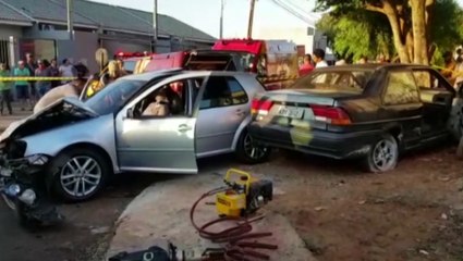 Golf e Versailles se envolvem em grave colisão no Bairro Esmeralda