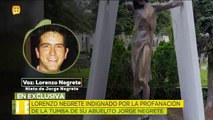 Lorenzo Negrete, molesto por la profanación de la tumba de su abuelo, Jorge Negrete. | Ventaneando