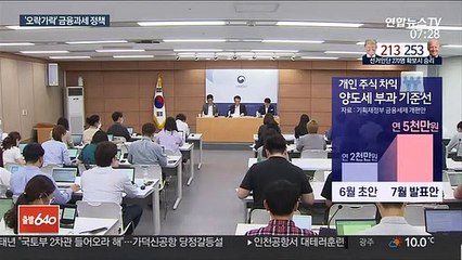 대주주 기준 못바꾼 정부…"전면 양도세는 계획대로"