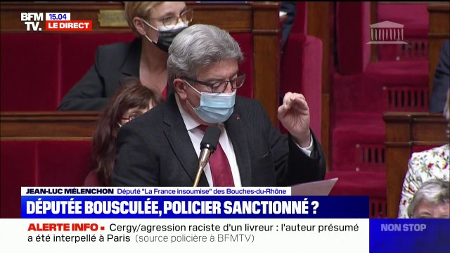 Jean-Luc Mélenchon (LFI) demande au gouvernement à mettre le holà après les violences contre la députée Bénédict Taurine