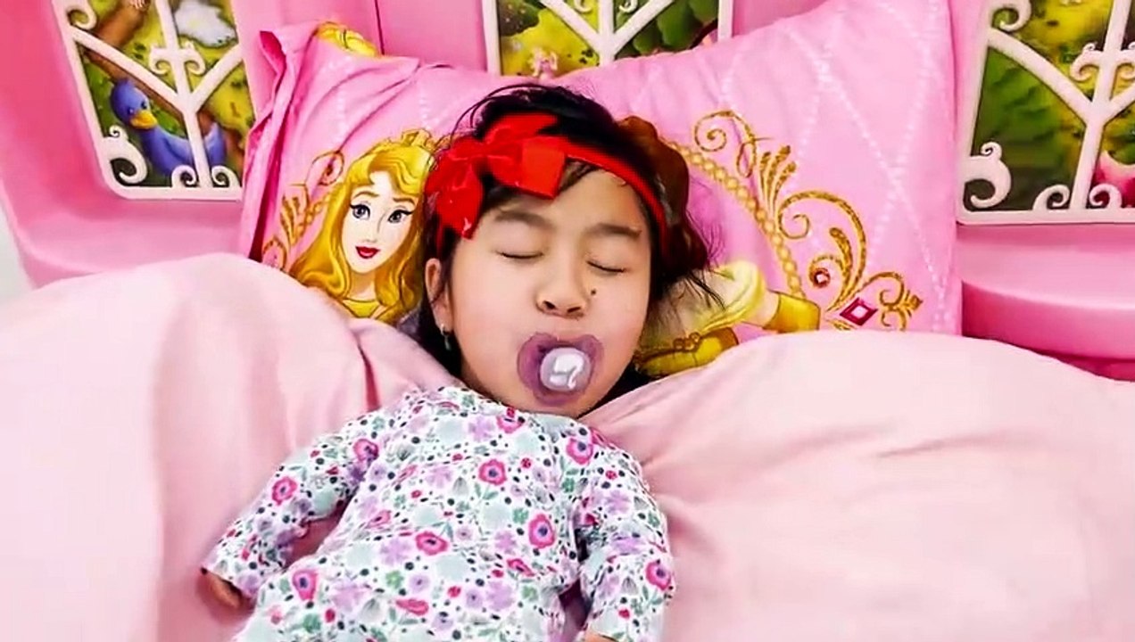 Jannie Pretend Play Turning Into A Real Baby  Funny Kids Video