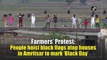 Farmers’ Protest: People hoist black flags atop houses in Amritsar to mark ‘Black Day’