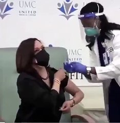 Kamala Harris gets fake COVID-19 vaccine