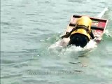 Water skiing at Pong dam, Himachal Pradesh