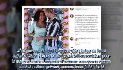 Christina Milian et Matt Pokora - leur adorable cliché pour le premier mois de leur fils Kenna