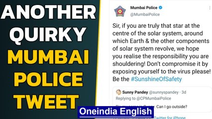 Mumbai Police continues funny tweet saga, informative and entertaining | Oneindia News